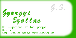 gyorgyi szollas business card