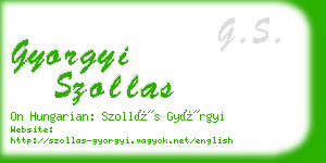 gyorgyi szollas business card